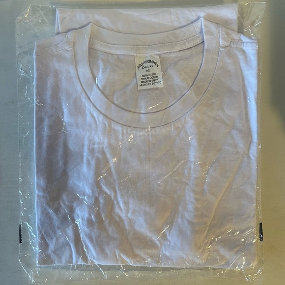 Pro formance deluxe white T-shirts size M 100% cotton - Picture 1 of 2